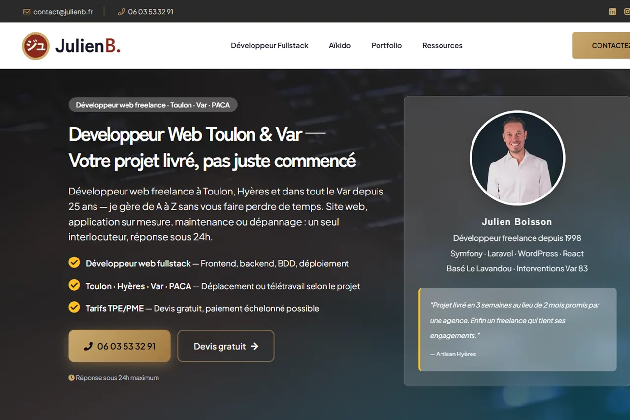 "Refonte de mon portfolio : nouvelle charte graphique, SEO et identité visuelle"