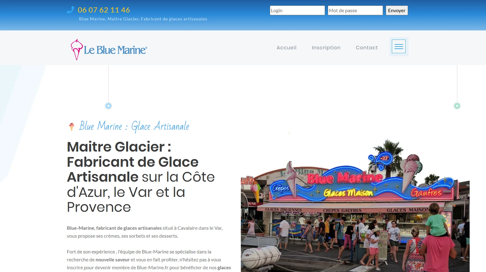 Blue Marine - ERP de production et distribution de glace