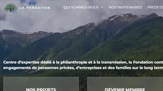 La Fondation - Site vitrine pour un centre d'expertise en philanthropie